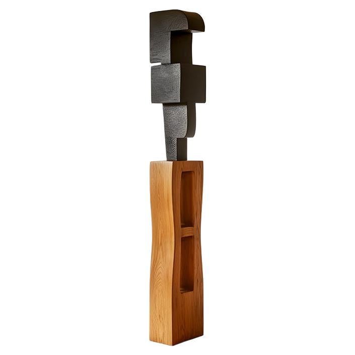 Sculpture monumentale en bois inspirée de Constantin Brancusi, Force 25 invisible en vente