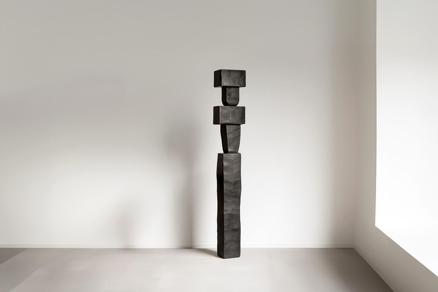 Mexican Monumental Wooden Sculpture Inspired in Constantin Brancusi, Unseen Force 26 For Sale