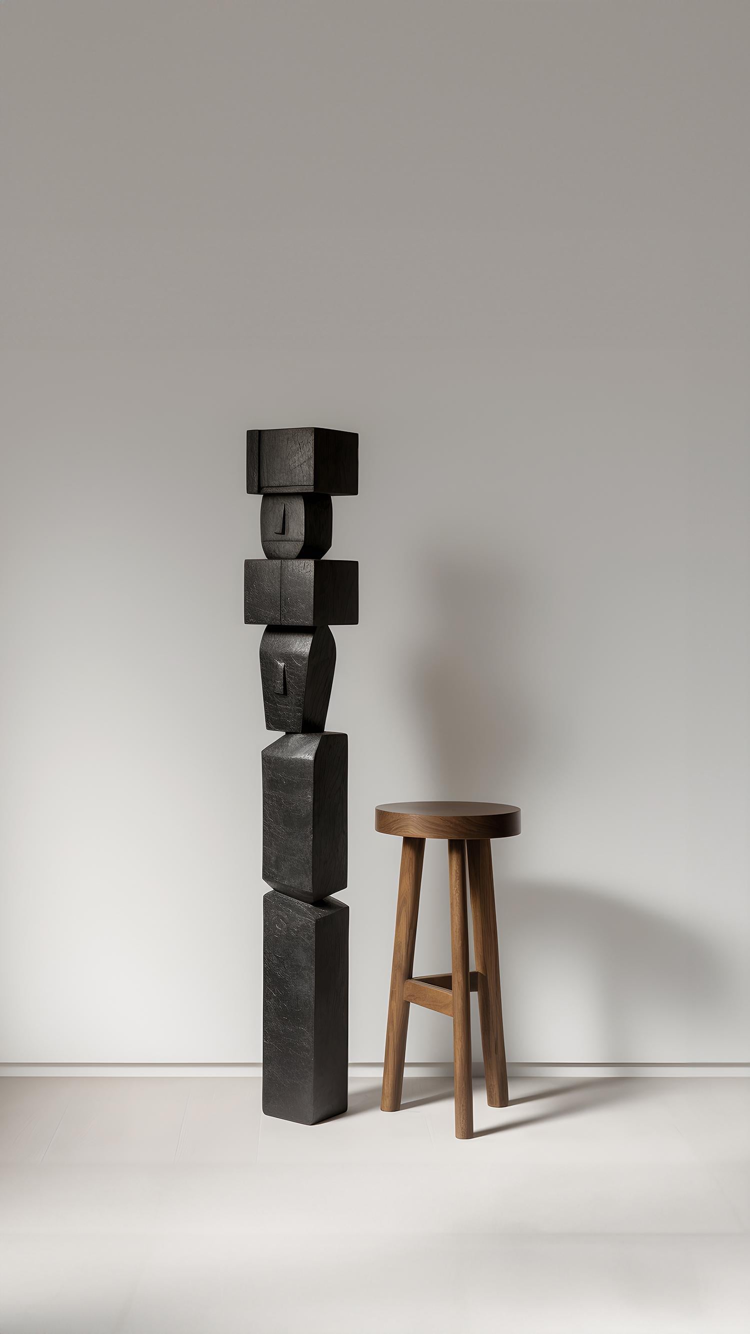 Hand-Crafted Monumental Wooden Sculpture Inspired in Constantin Brancusi, Unseen Force 26 For Sale