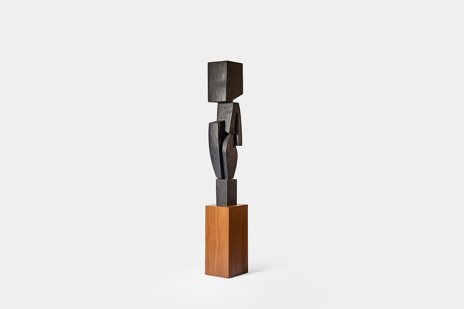 Monumental Wooden Sculpture Inspired in Constantin Brancusi Style, Unseen Force 27 by Joel Escalona

This monolithic sculpture, designed by the talented Artist Joel Escalona, is a towering example of beauty in craftsmanship. Hand and digital machine