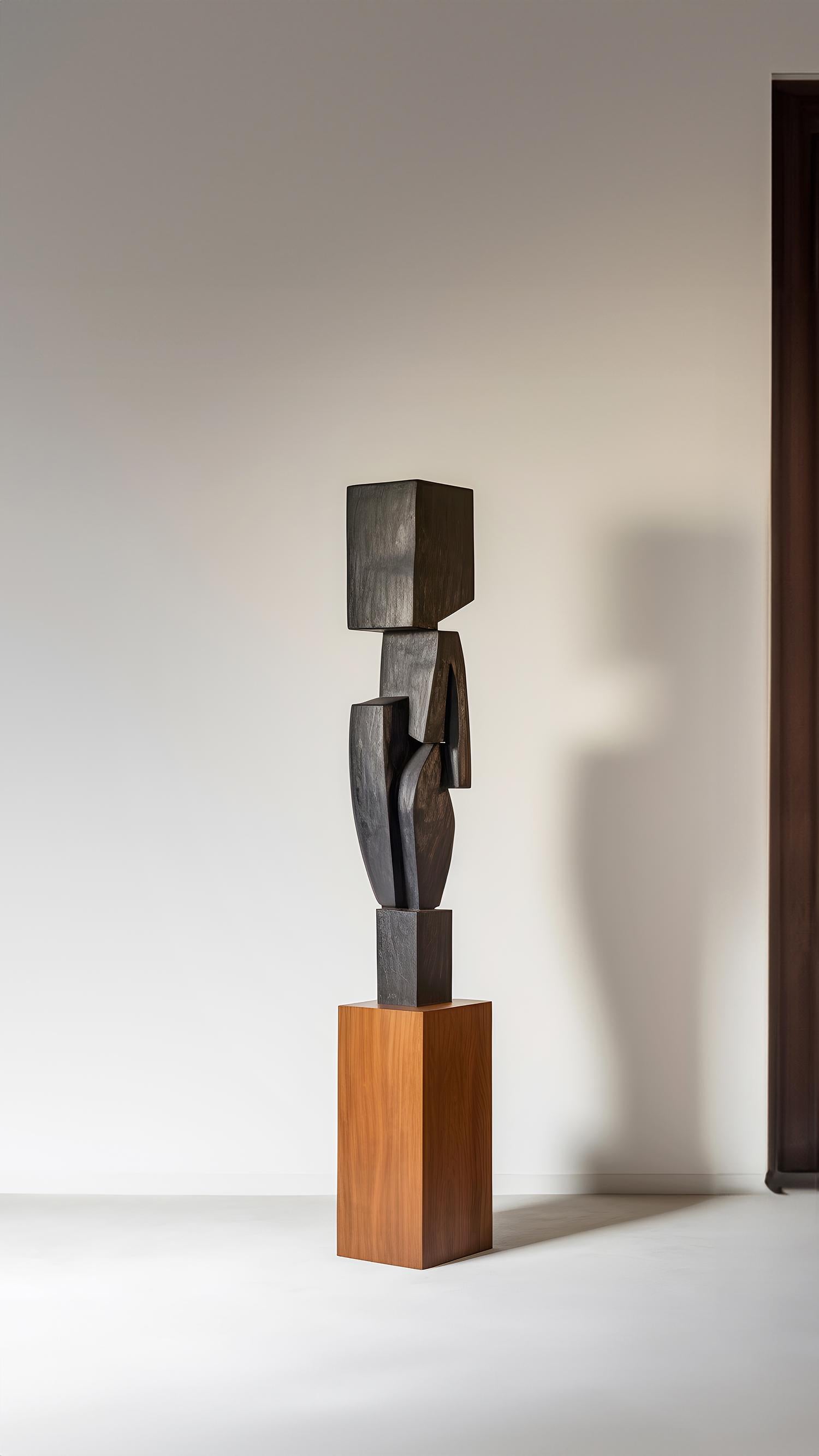 Hand-Crafted Monumental Wooden Sculpture Inspired in Constantin Brancusi Style, 27 For Sale