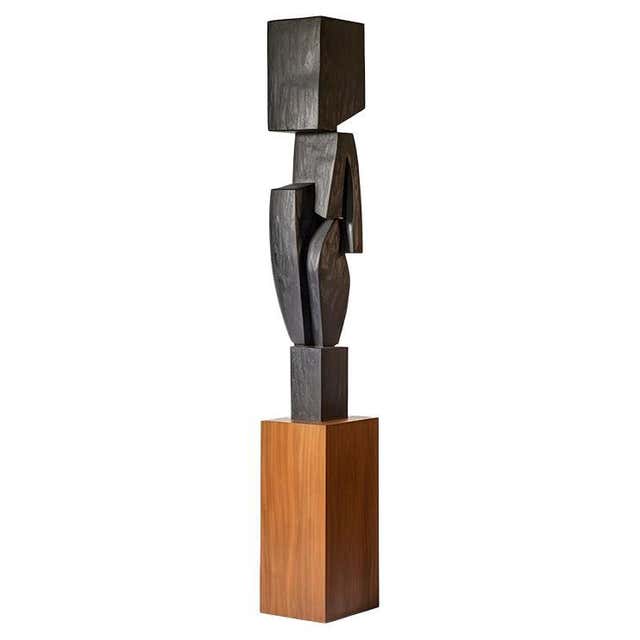 Figurative Wood Sculpture Inspired in Constantin Brancusi Art, 3 Kings ...
