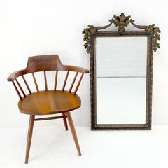 Tallado y pintado  Espejo de Pared Decorativo Rectángulo con Marco Floral