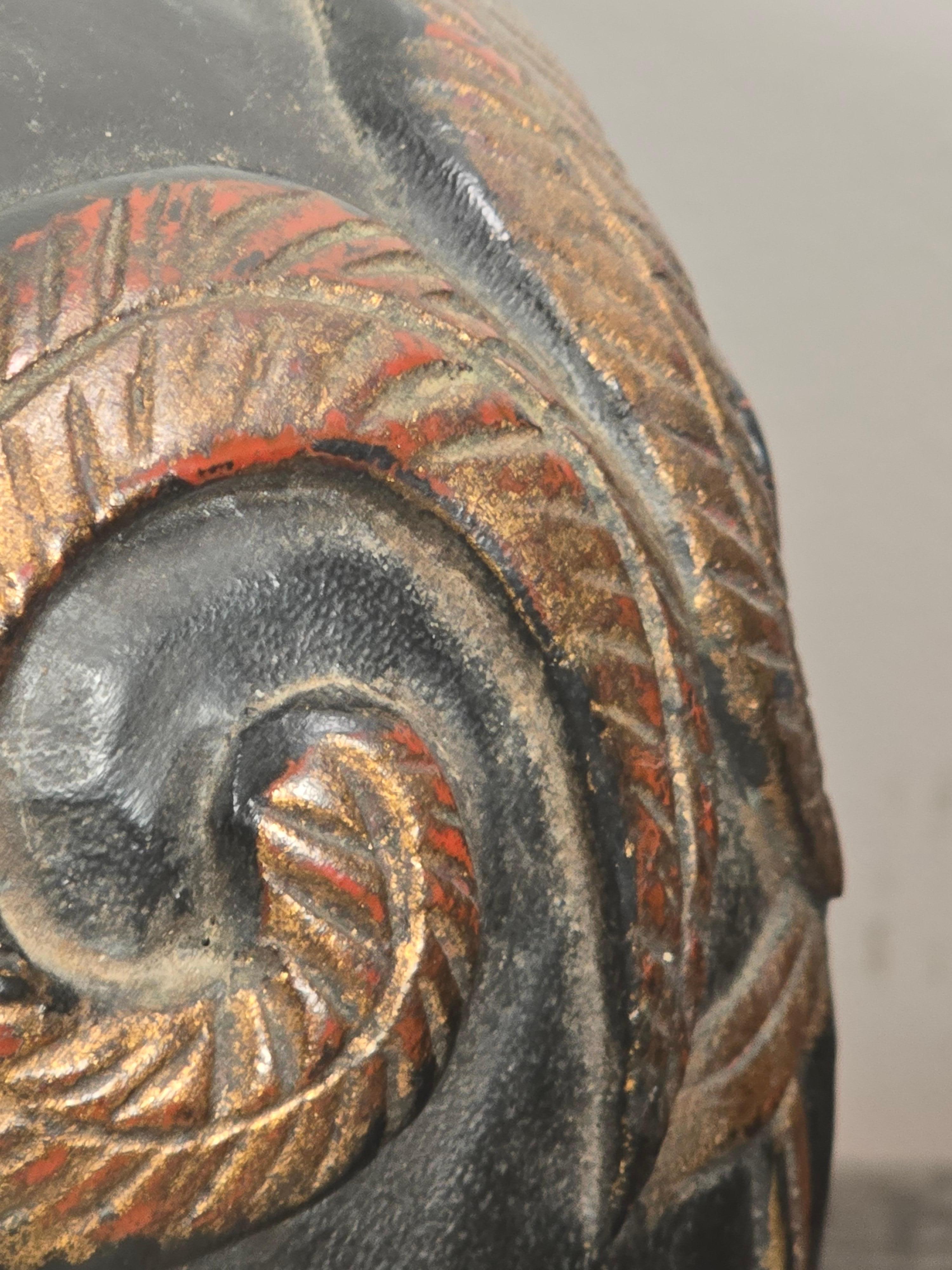 Carved Patinated Lacquer Elephant Occasional Tables For Sale 5