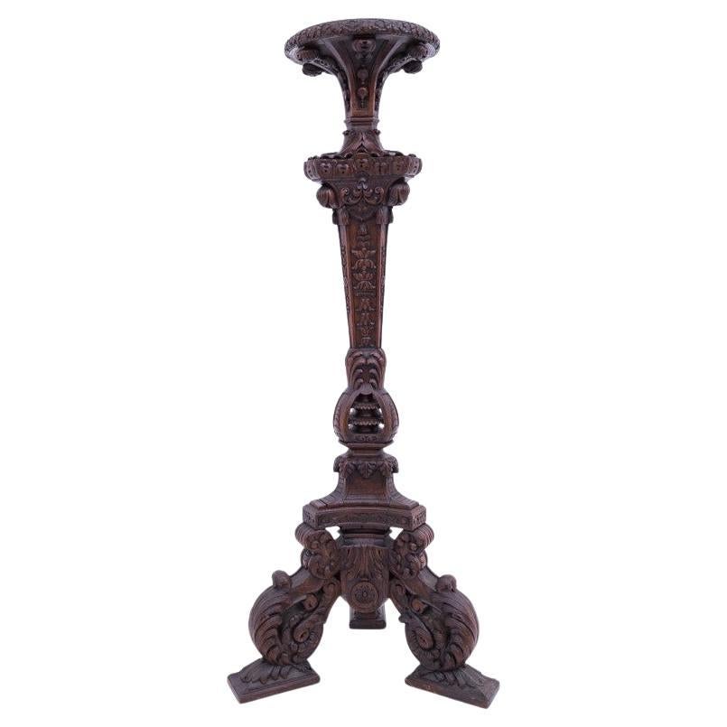 Carved pedestal, France, around 1870.