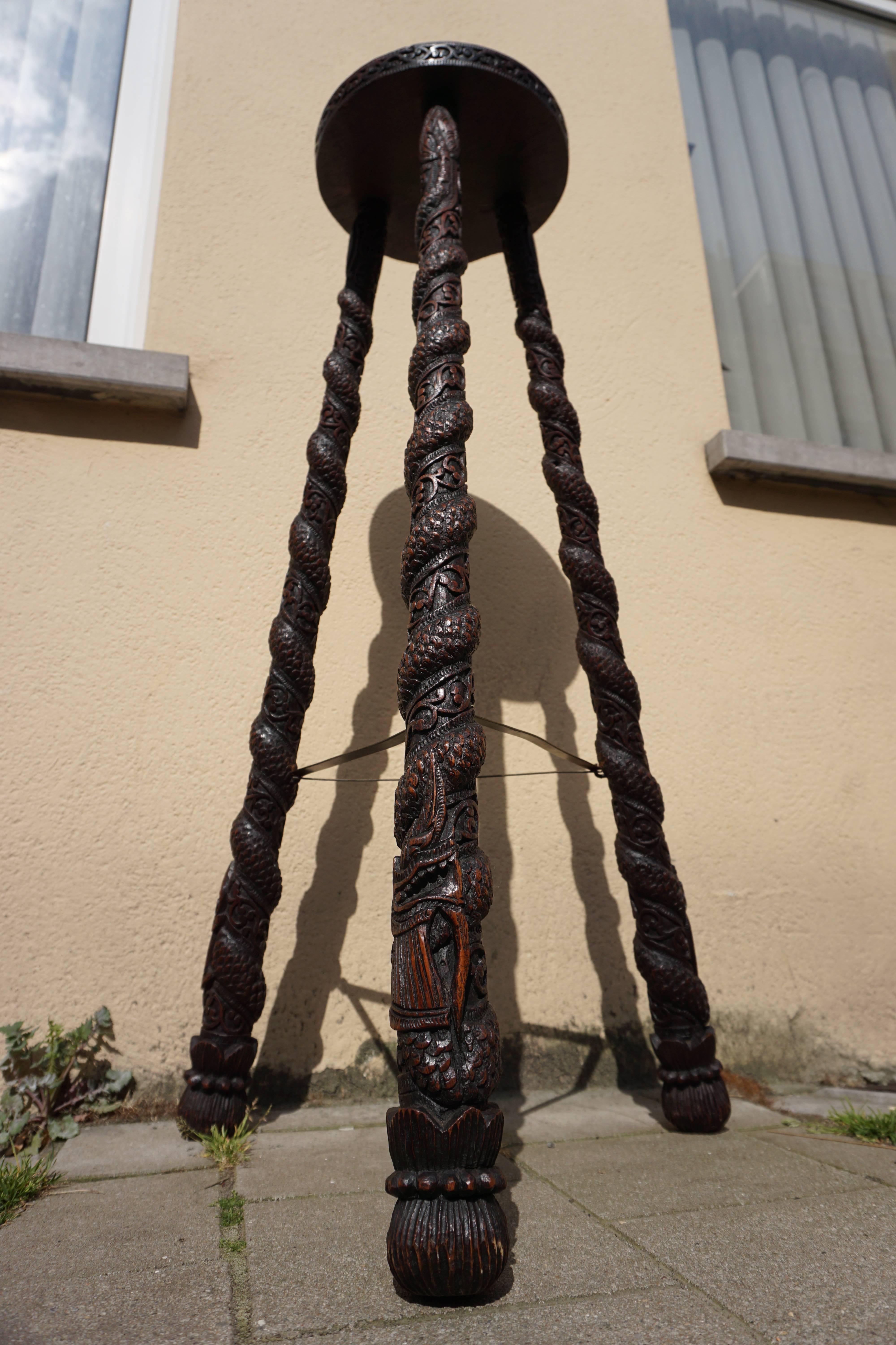 Carved Pedestal Table, India 7