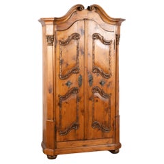 Carved Pine Armoire from Germany, circa 1800-40