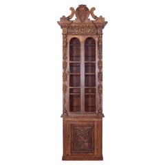 Carved Pine Chimney Cupboard