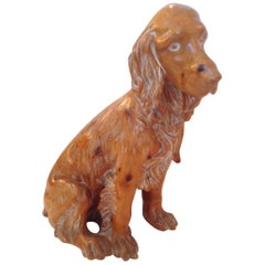 Carved Pine Irish Setter
