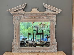 Carved Pine Overmantel Mirror in the Style of William Kent
