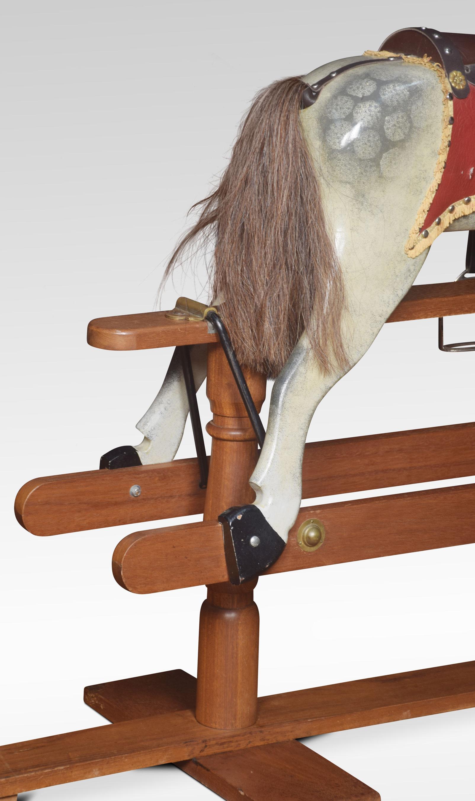 Carved Pine Rocking Horse In Good Condition For Sale In Cheshire, GB