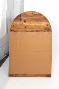 Carved Pinewood Fanlight Mirror