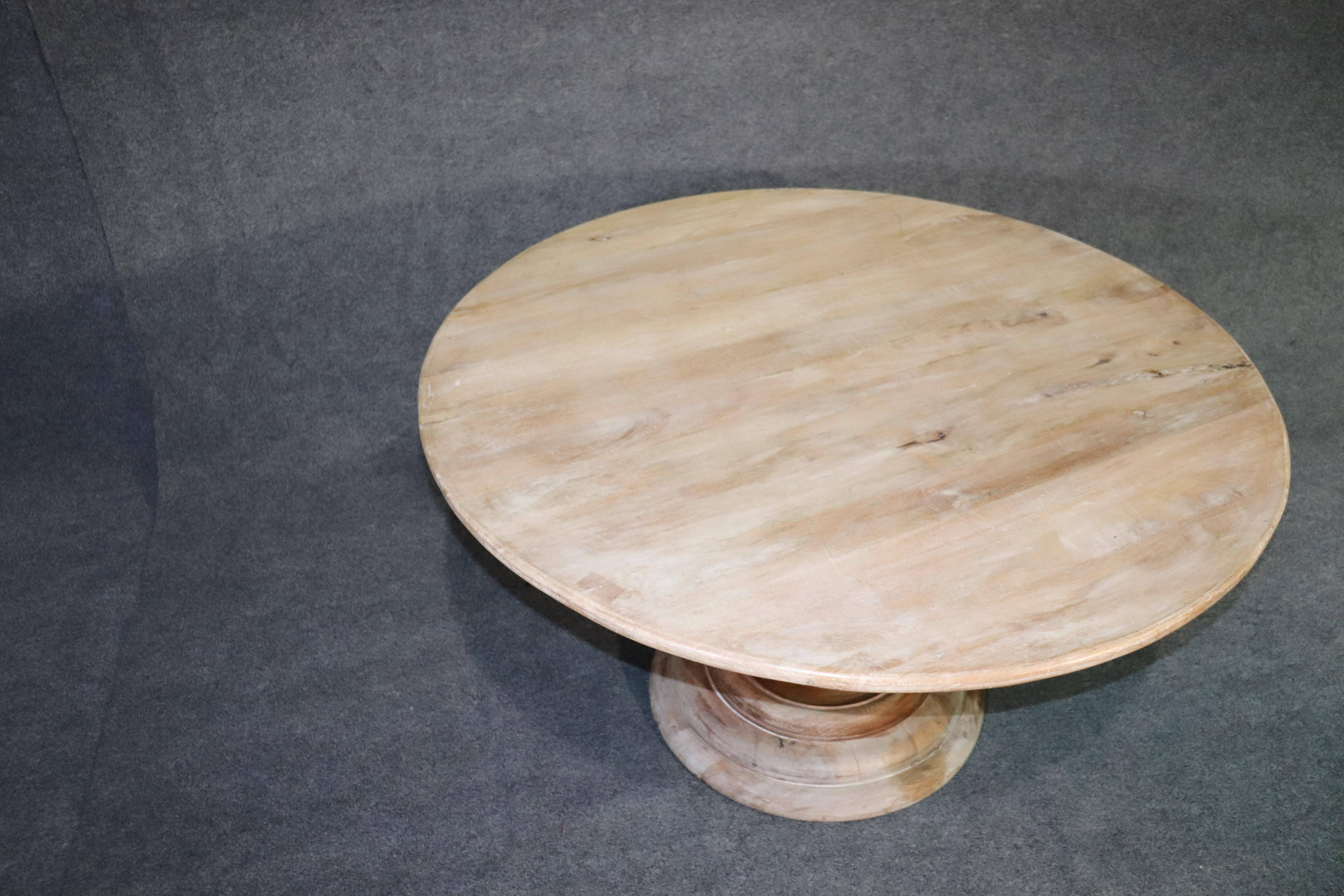 primitive round dining table