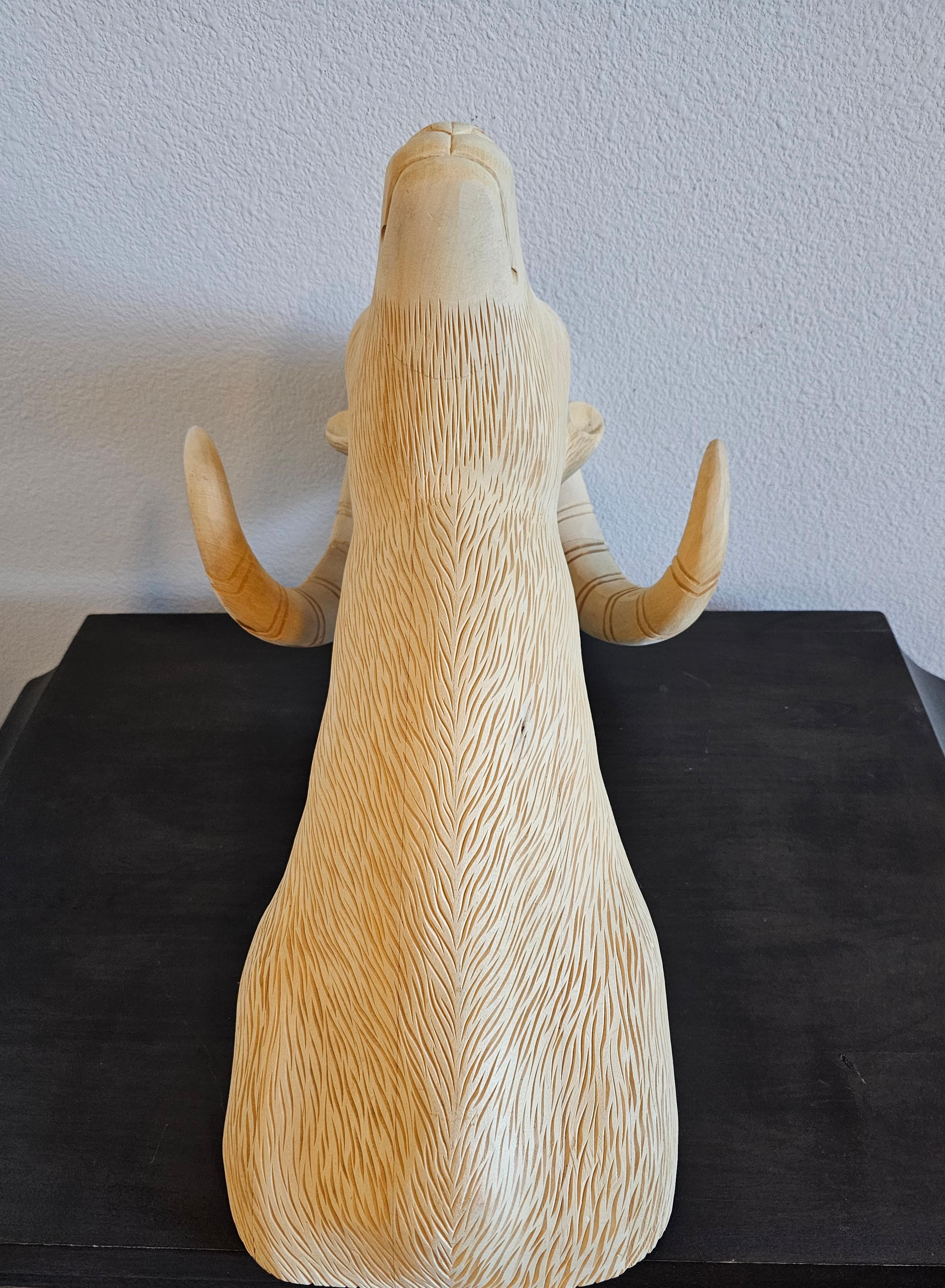 Carved Ram Shoulder Mount Faux Taxidermy  For Sale 3