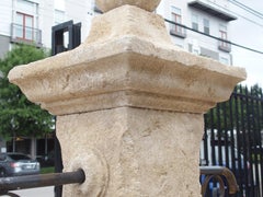 Carved Rectangular Limestone Center Fountain from Provence, France
