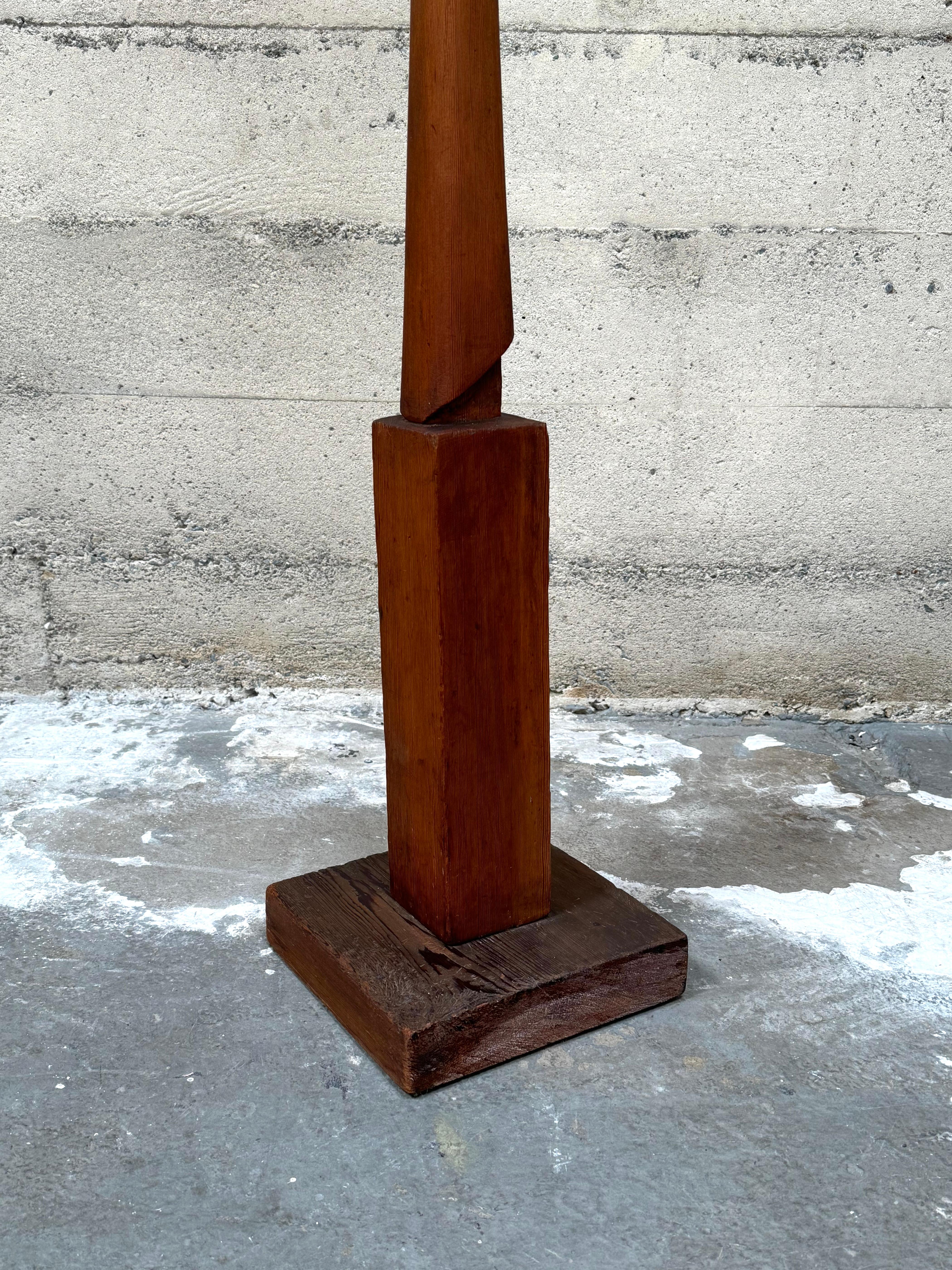 Hand-Carved Carved Redwood Abstract Totem by Bay Area Artist Joseph John Hudner circa 1934 For Sale