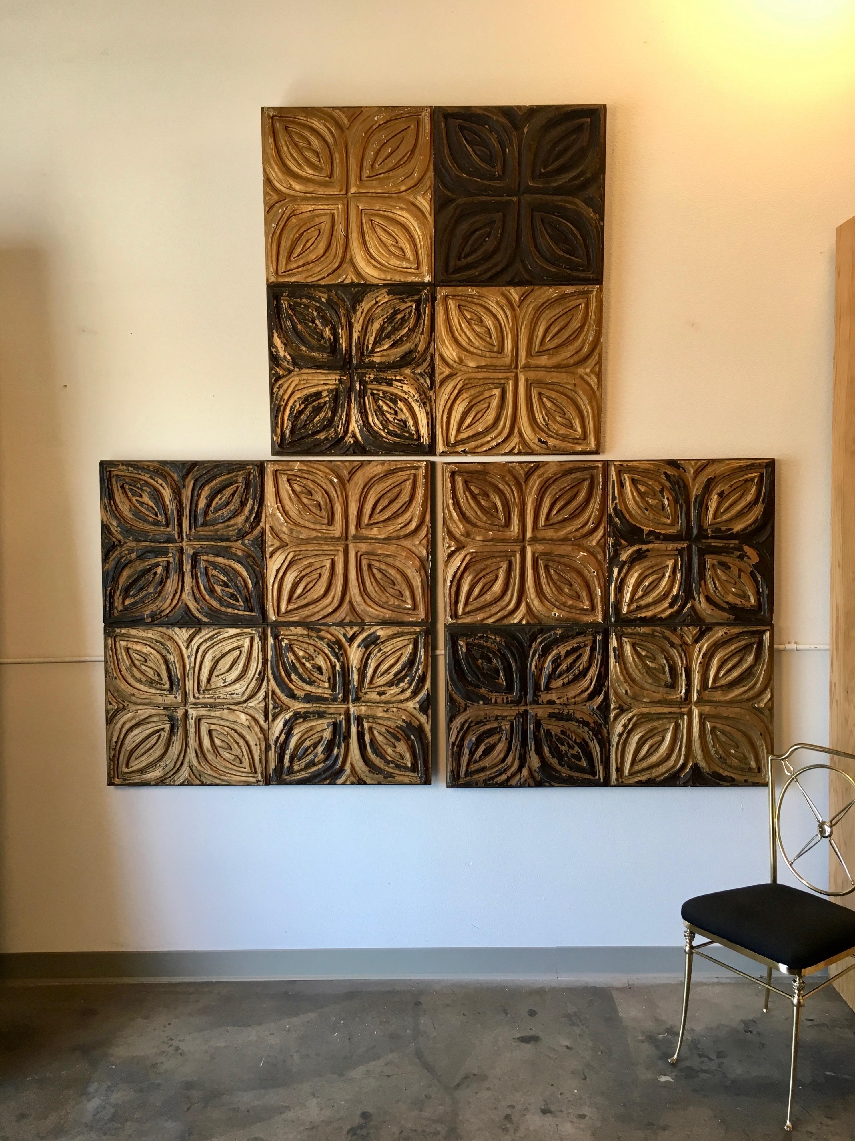 North American Carved Redwood Wall Panels by Panelcarve