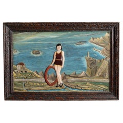 Carved Relief Painting, France circa 1940