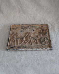 Carved Relief Plaque with Chariot Scene