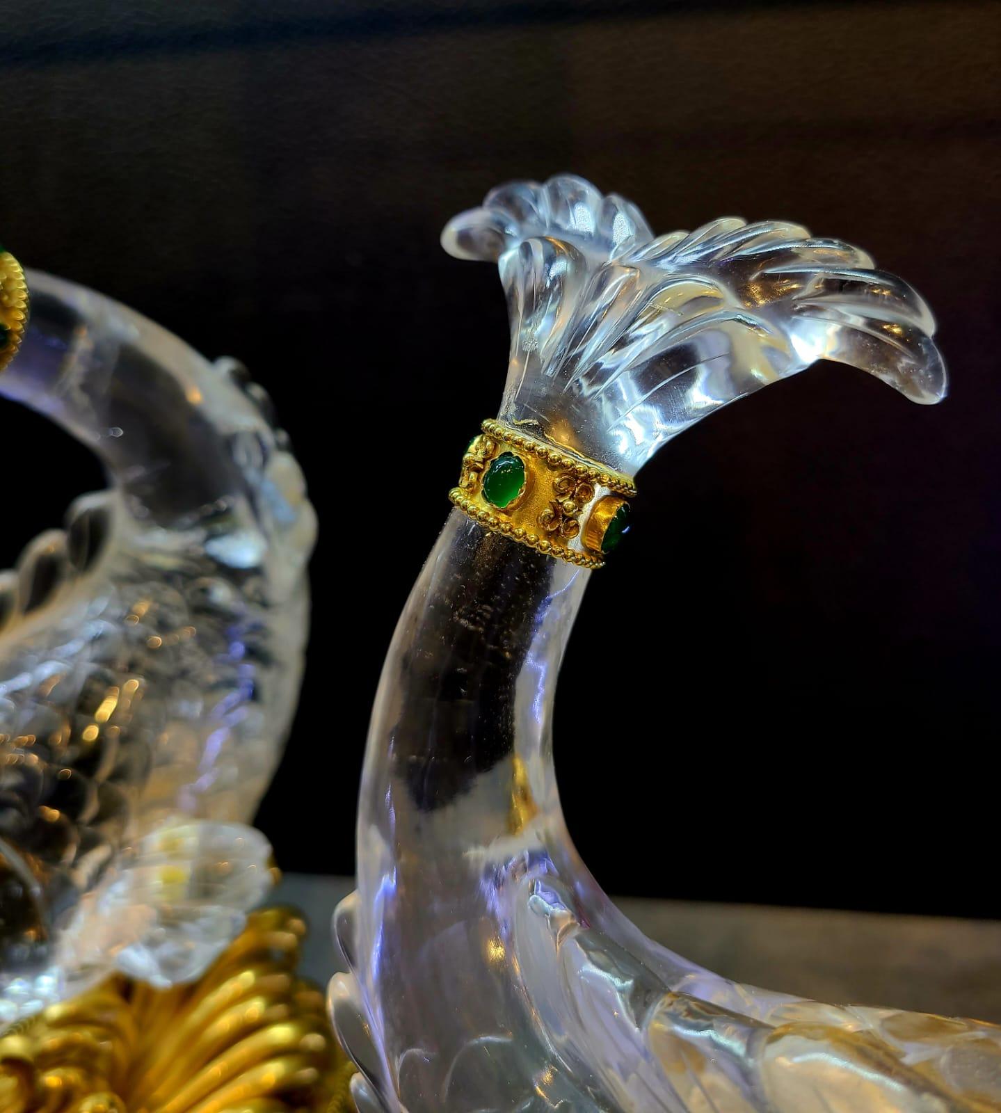 Carved Rock Crystal Fish Desk Objects by Boucheron In Excellent Condition For Sale In New York, NY