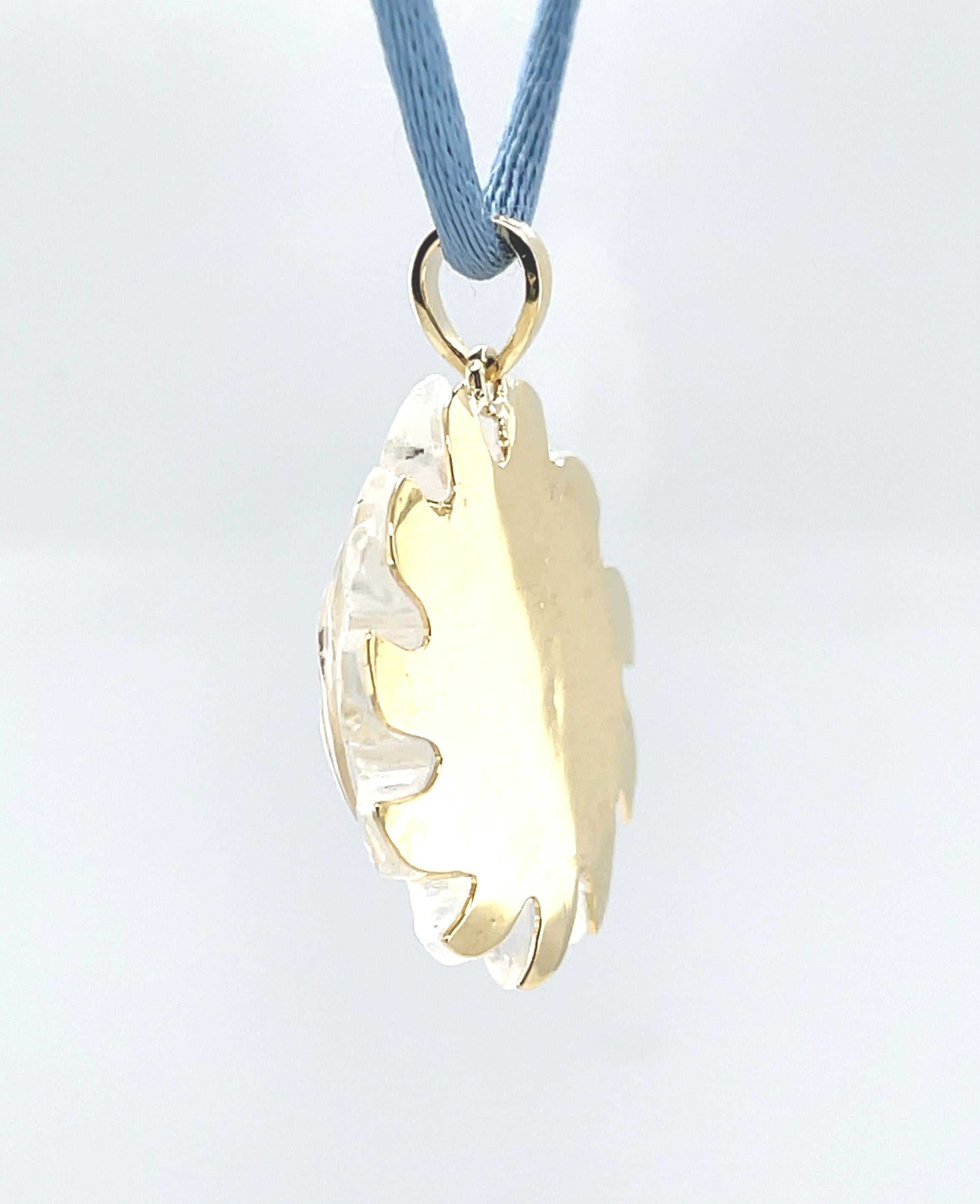 Women's or Men's Carved Rock Crystal 