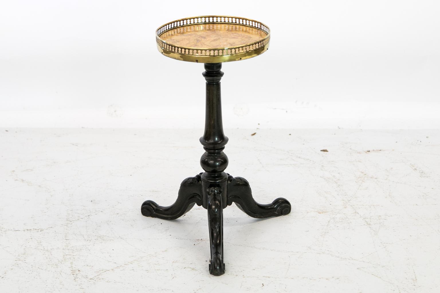 English Carved Rosewood Tripod Table For Sale