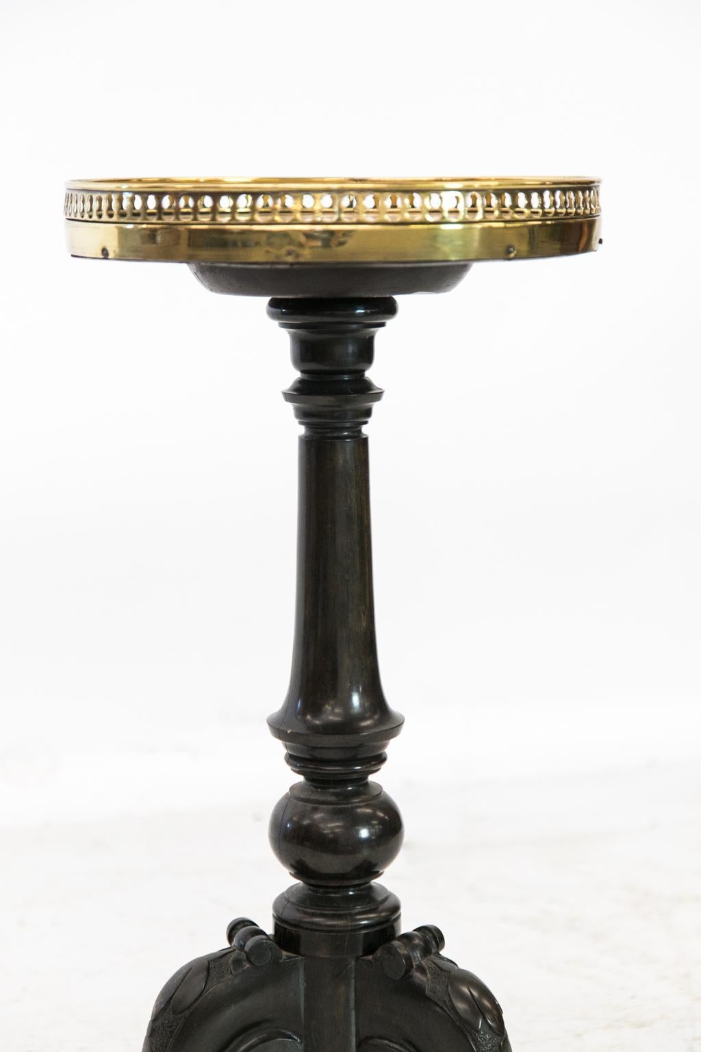 Carved Rosewood Tripod Table For Sale 1