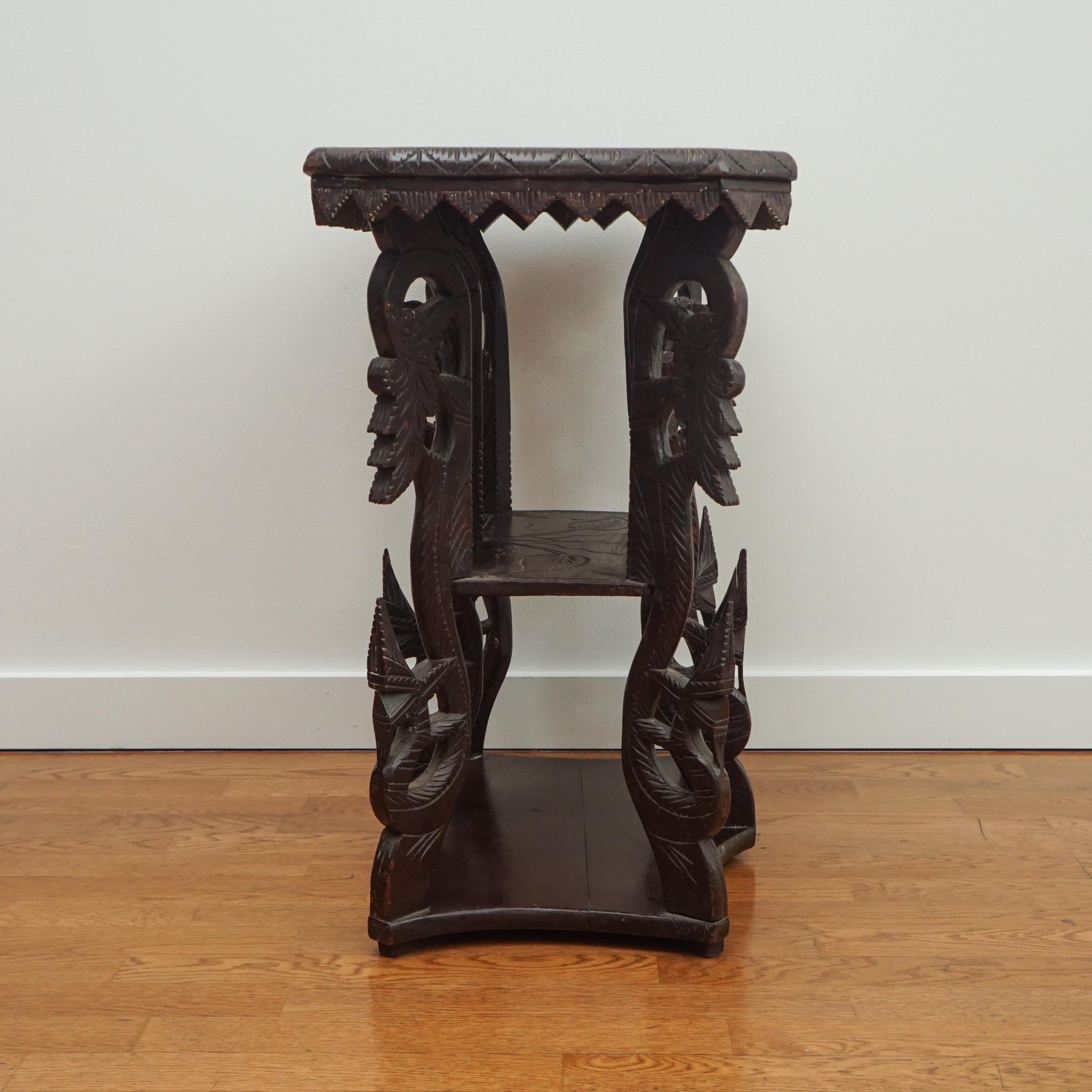 Carved Rosewood Yala Table 4