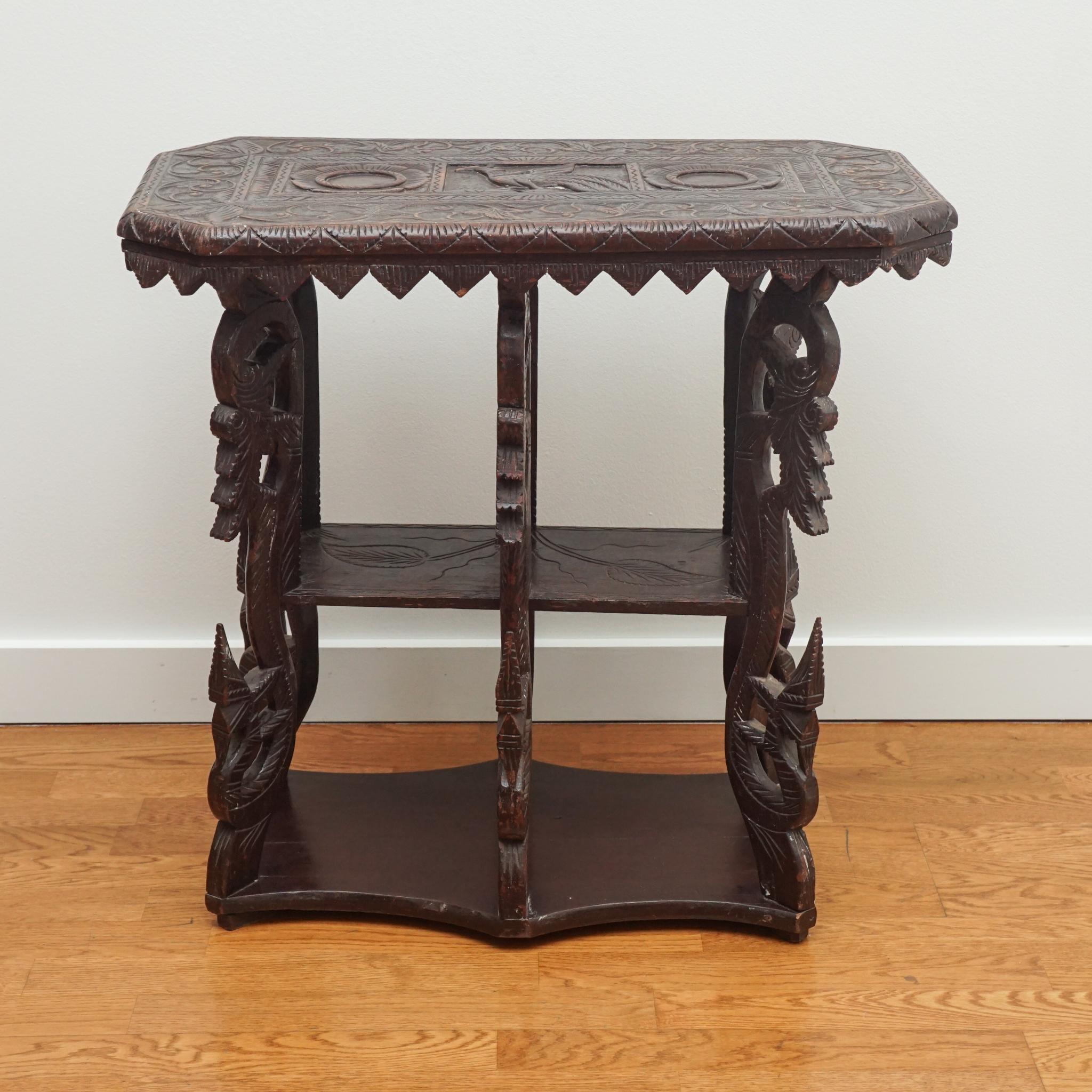 Carved Rosewood Yala Table 8