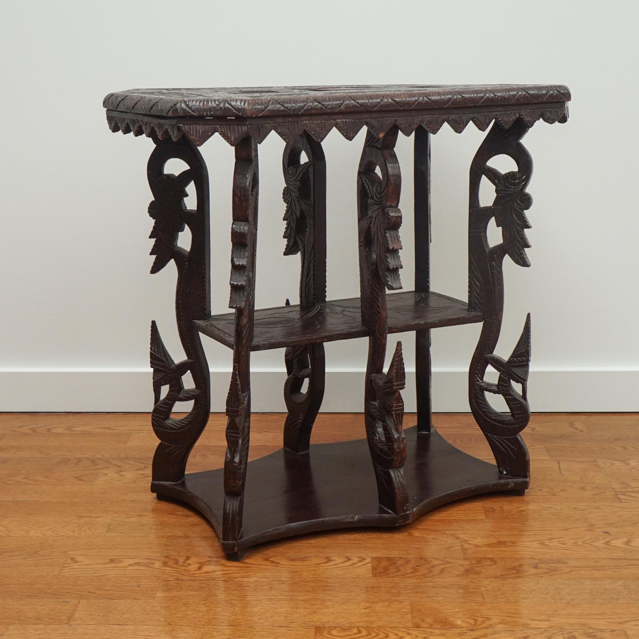 Carved Rosewood Yala Table 3