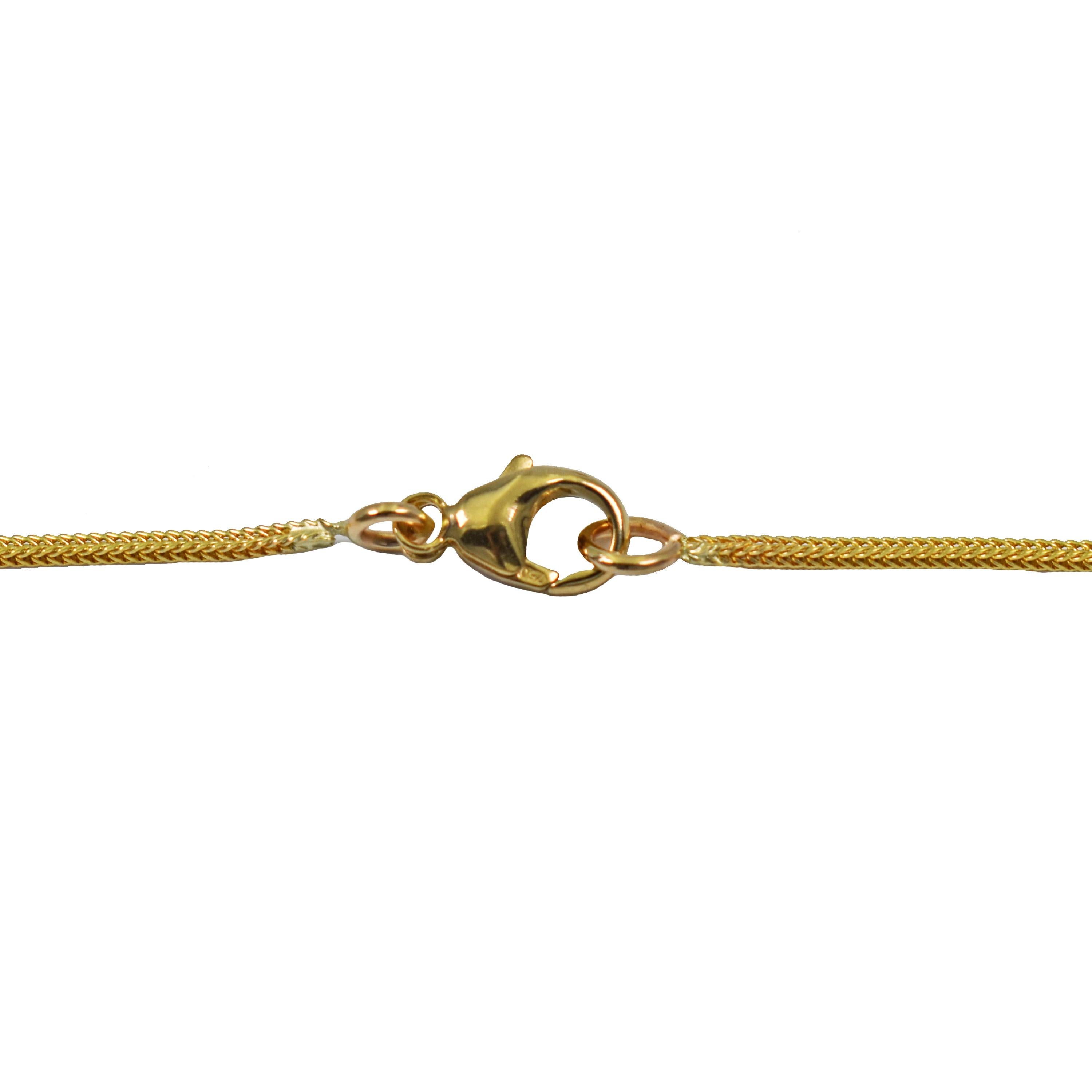 Carved Rough Aquamarine 18 Karat Gold Pendant Necklace In New Condition In Naples, FL