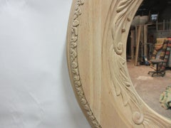 Carved Round Wall Mirror