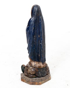 Carved Saint Margaret of Antioch Statue