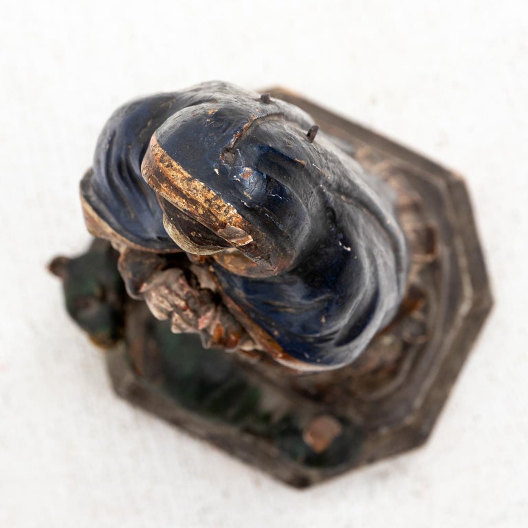 Carved Saint Margaret of Antioch Statue For Sale at 1stDibs
