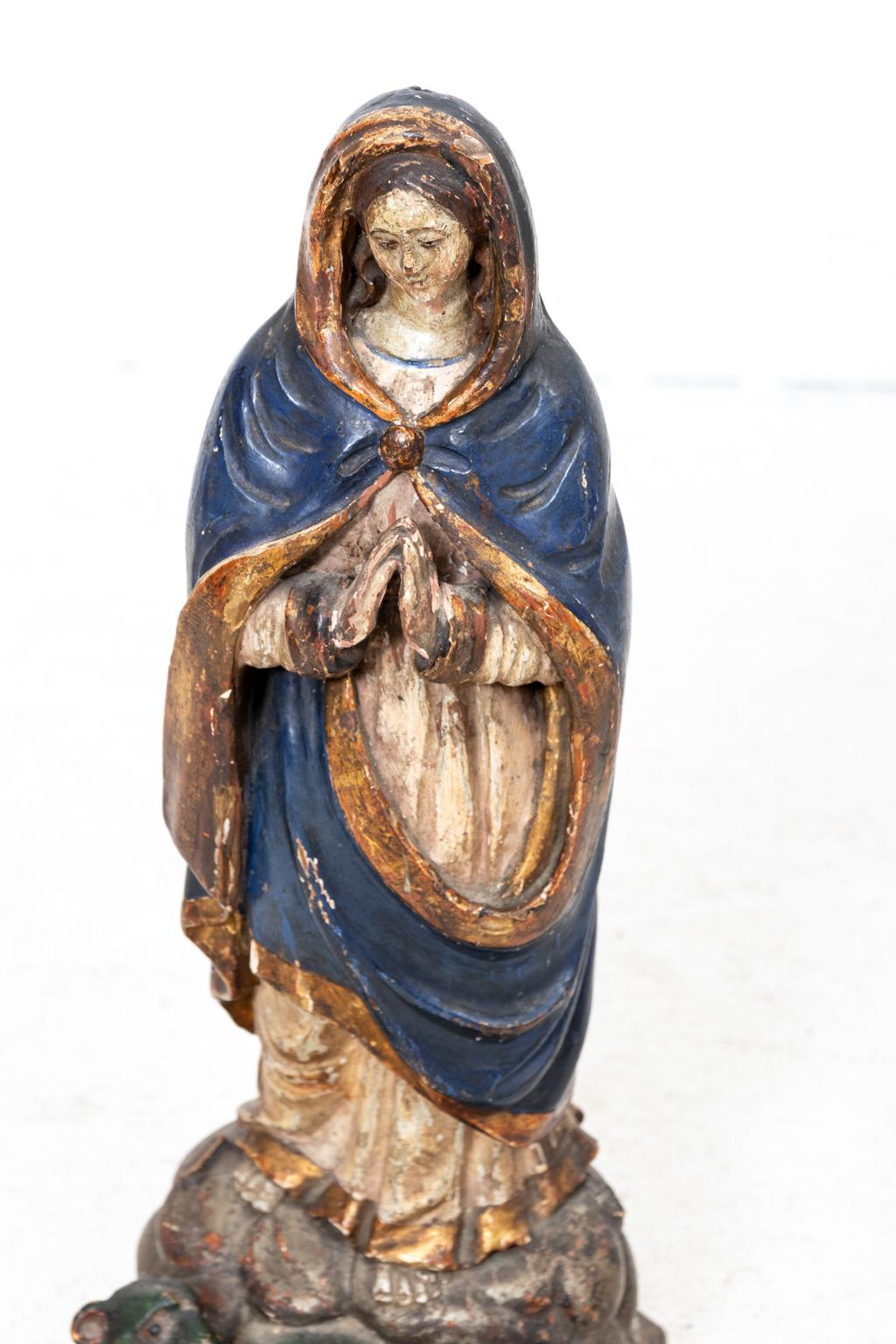 Carved Saint Margaret of Antioch Statue For Sale at 1stDibs | st ...