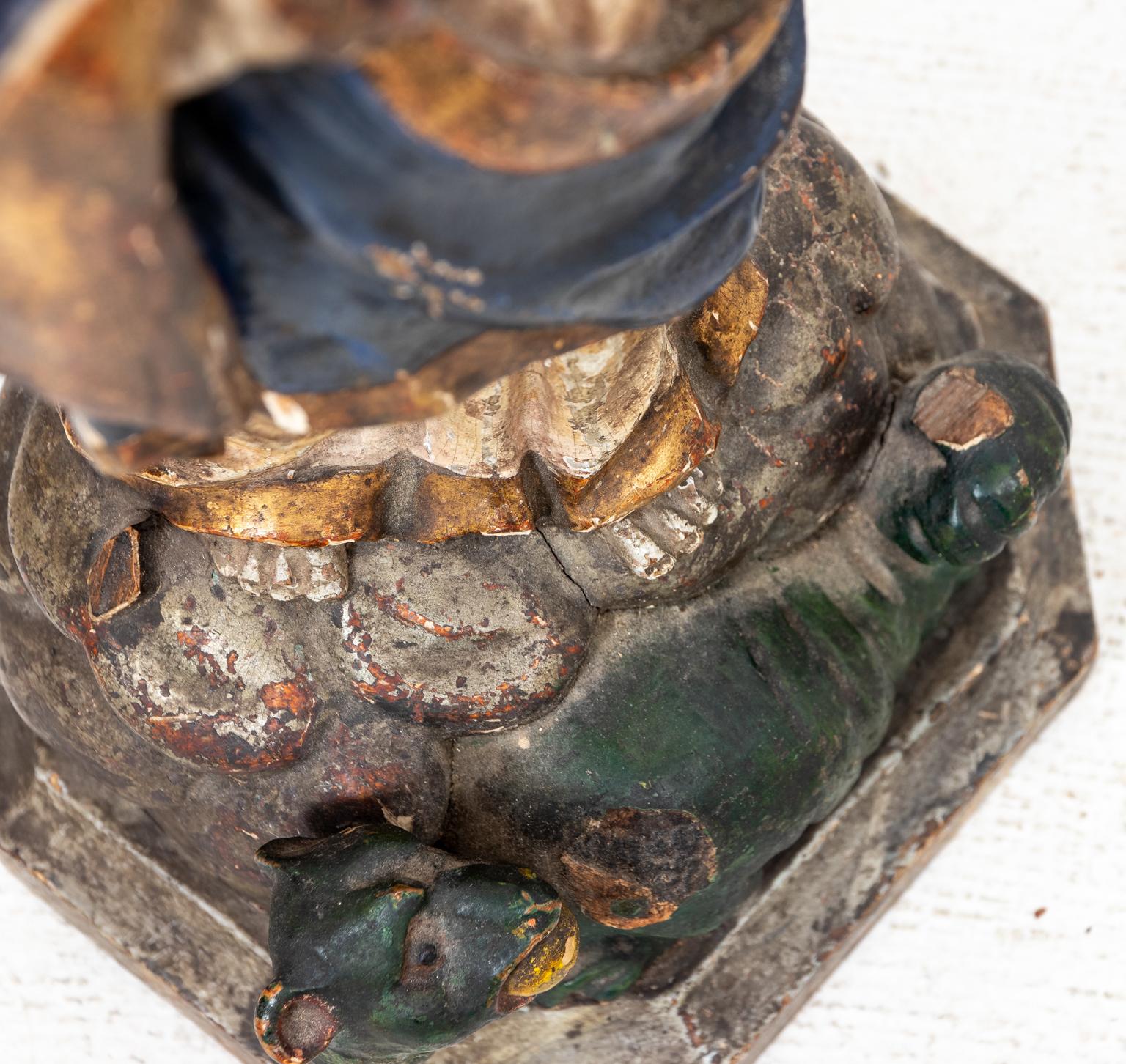Carved Saint Margaret of Antioch Statue For Sale at 1stDibs | st ...