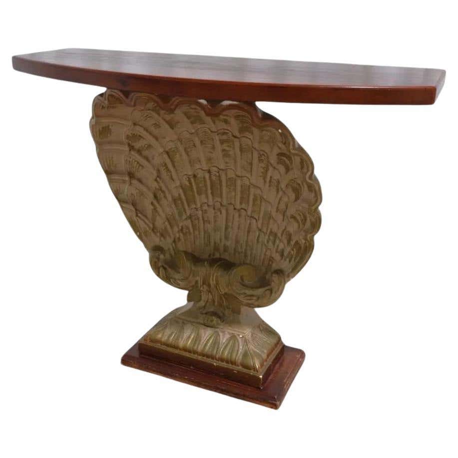 Carved Scallop Shell Console by Grosfeld House For Sale at 1stDibs