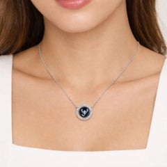 Carved Scorpion Zodiac Astrology Diamond Halo Pendant Necklace 14K White Gold