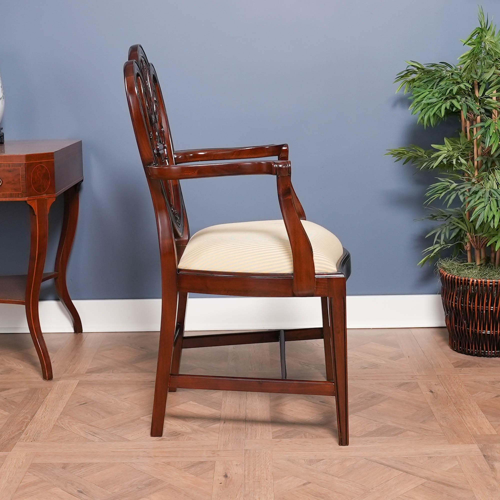 Stile Adirondack Sedie con schienale a scudo intagliato, set da 10 in vendita