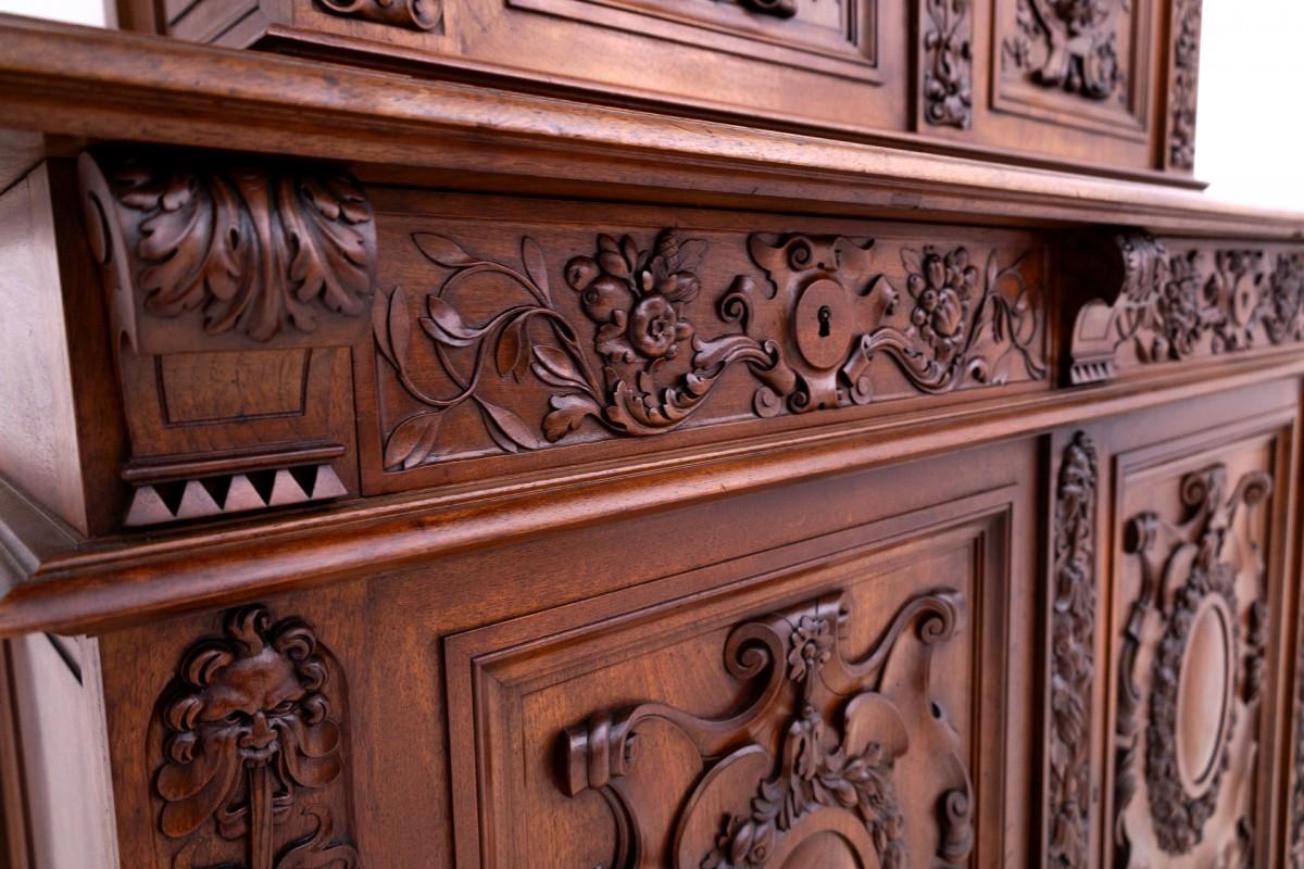 Carved sideboard, France, ca. 1870. For Sale 2