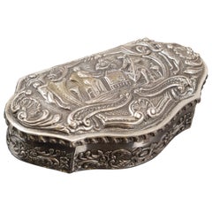 Vintage Carved Silver Box, 20th Century