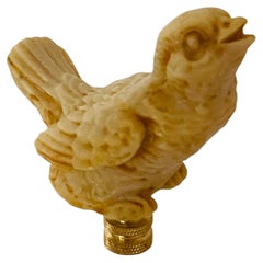 Carved Singing Sparrow Figurine Lamp Finial