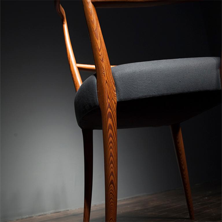 Carved Slat Desk and Chair by Ico Parisi at 1stDibs