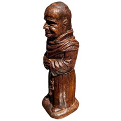 Carved Smiling Monk Corkscrew