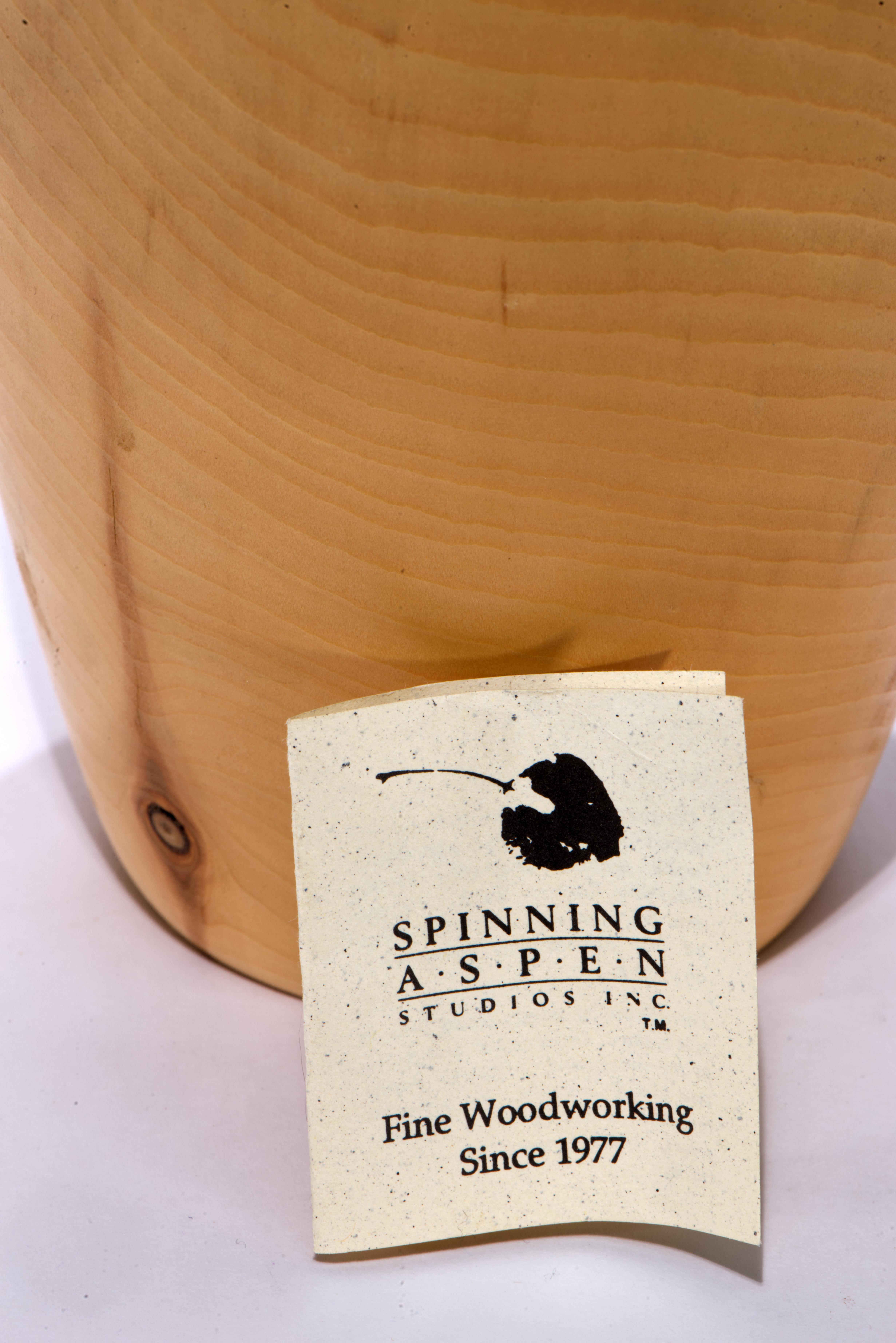 Carved Solid Maple Wood Vase, American Studio Crafts For Sale 3