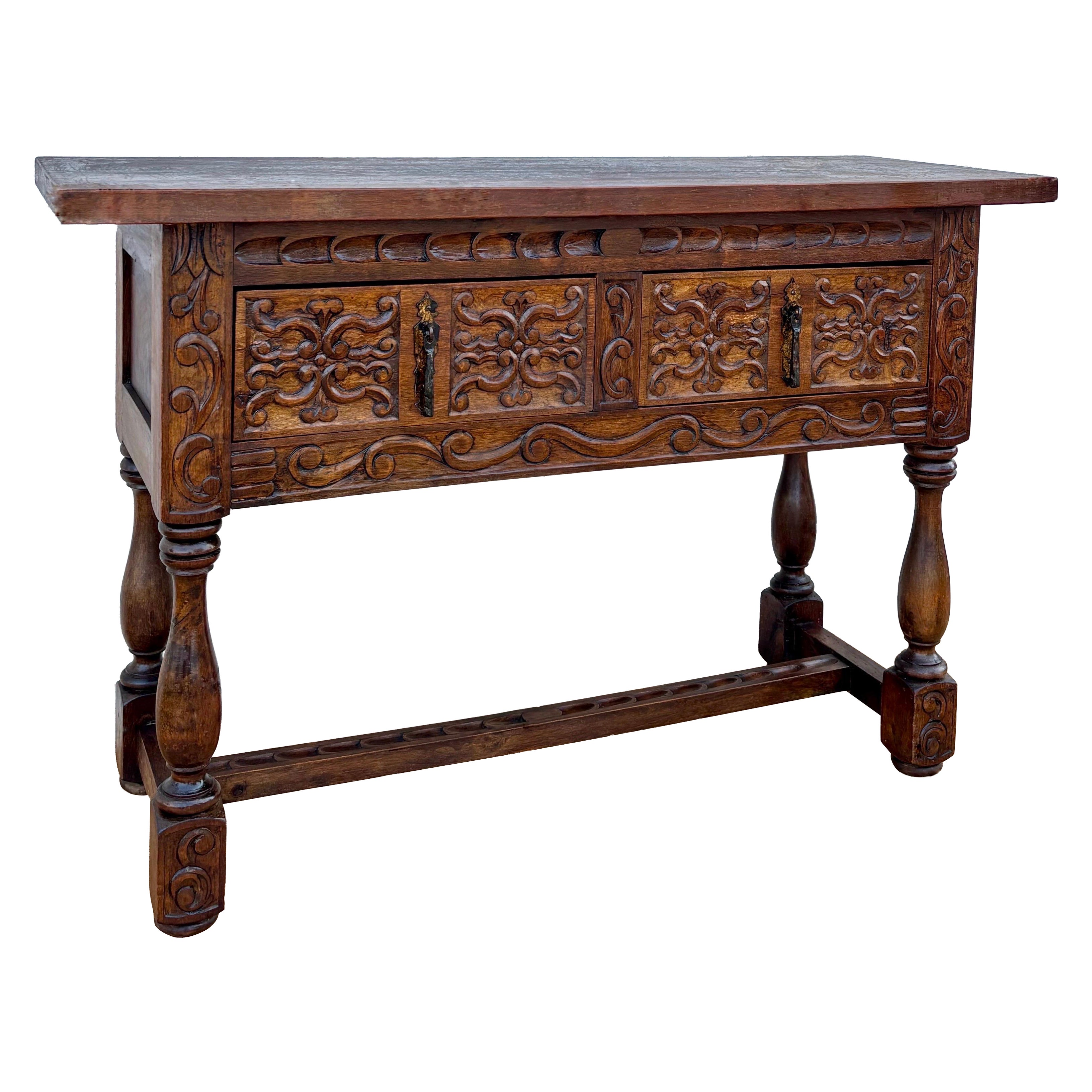 Carved Spanish Console in Renaissance Style, Early 20th Century
