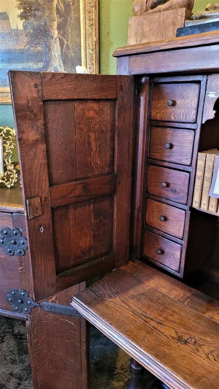 Carved Spanish Oak Writing Cabinet, Estate of Vincente Blasco Ibanez For Sale 3