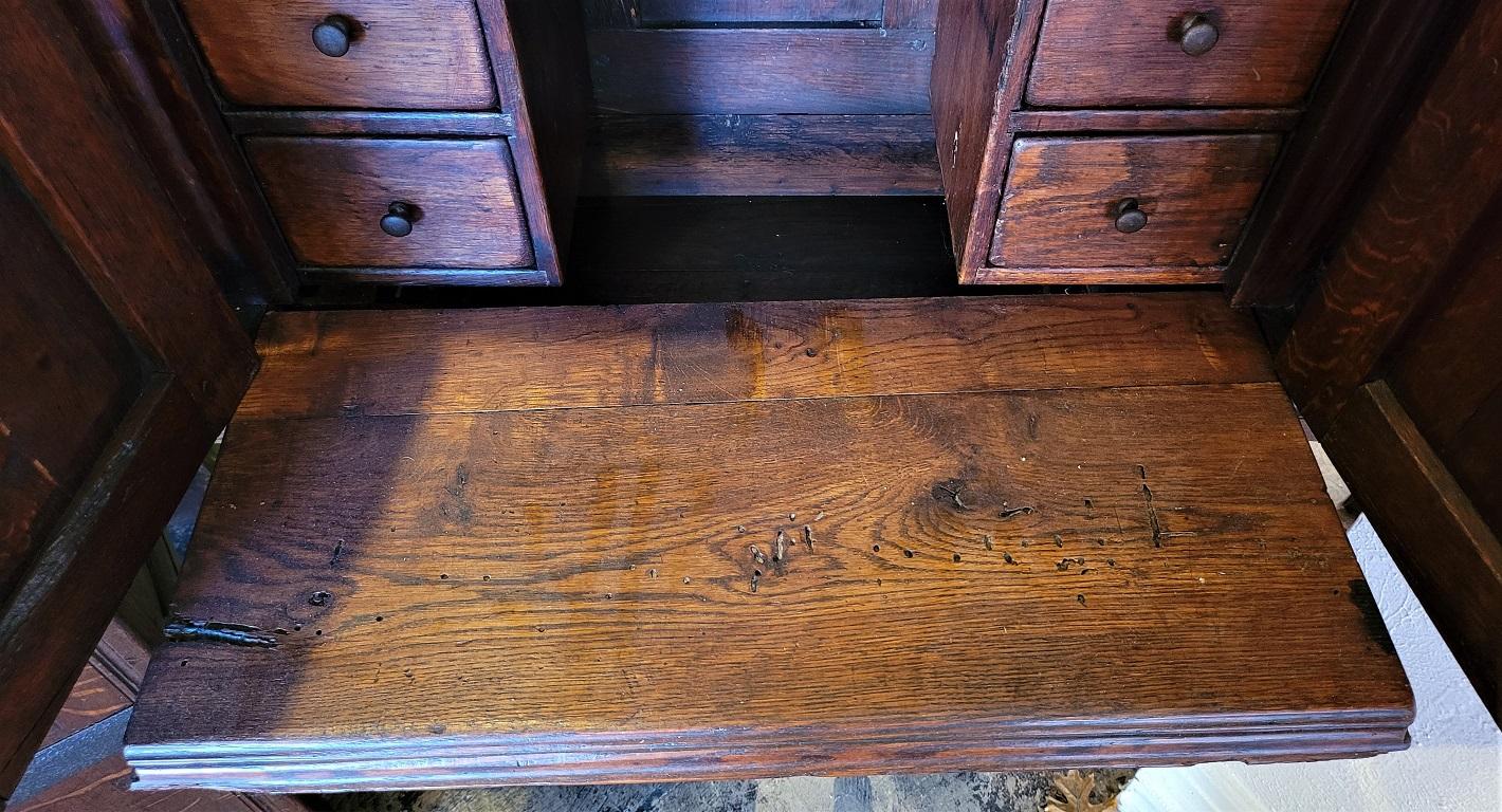 Carved Spanish Oak Writing Cabinet, Estate of Vincente Blasco Ibanez For Sale 4