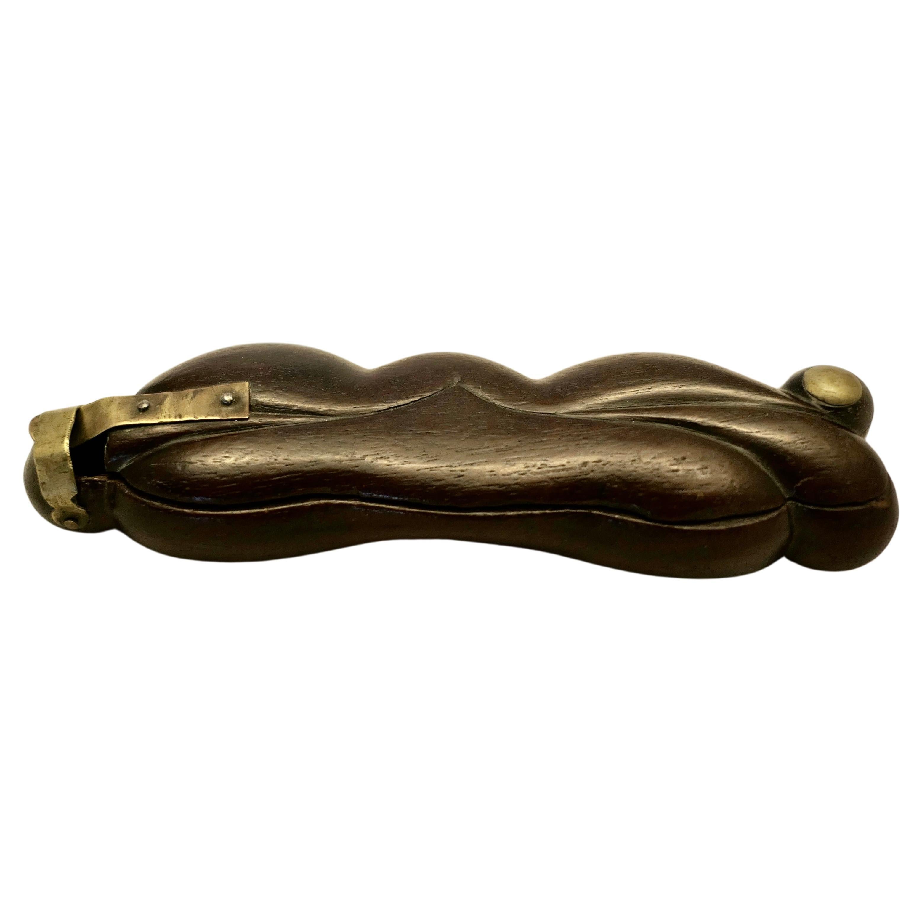 Carved Spectacle Case with brass Hinge and Clasp  Beautifully carved and lined