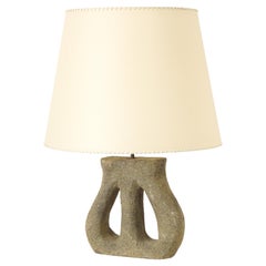 Carved Stone Abstract Lamp, France 1950
s